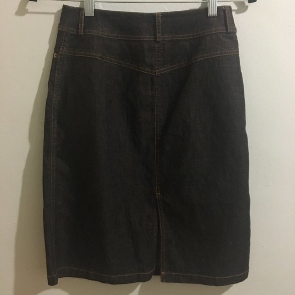 Long Denim Pencil Jean Skirt - Item#4 - Picture 5 of 5